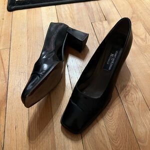 Stuart Weitzman Black Block Heel Pumps